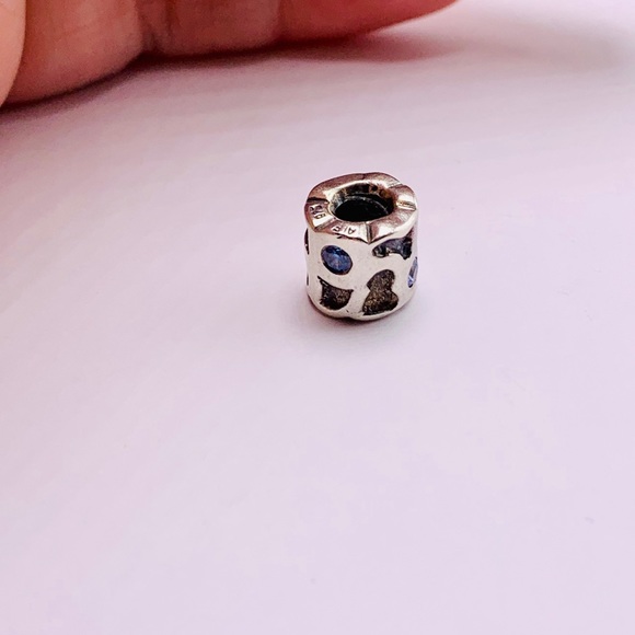 EUC Pandora 790336CZB Sterling Silver Blue Pond Bead w/ Blue Zirconia - Retired - Picture 5 of 10